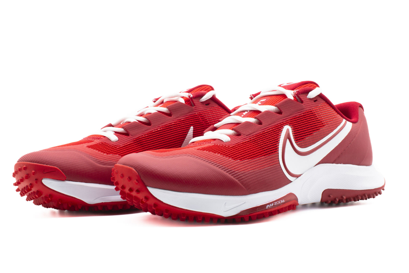 red nike baseball turf shoes
